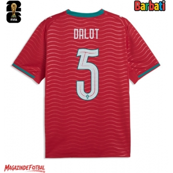 Portugalia Diogo Dalot #5 Tricou Fotbal Replică Mondial 2026 Barbati Acasa